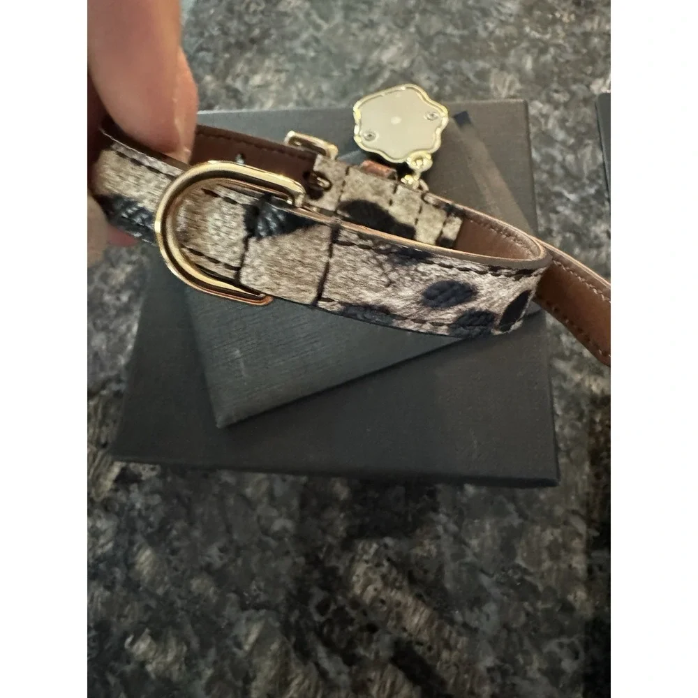 Dolce &‎ Gabbana Animal Print Dog Or Car Collar. NWB, Card. Authentic $515
